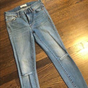 Madewell High Riser Distressed Jeans